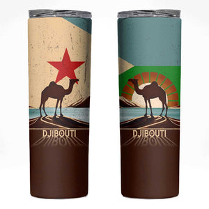Djibouti Camel Skinny Tumbler Where Desert Meets Sea and Heritage Stands Tall