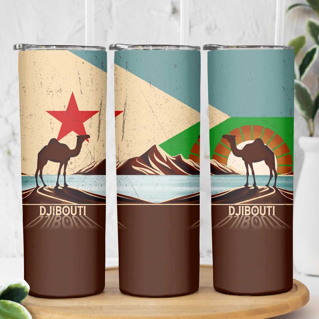 Djibouti Camel Skinny Tumbler Where Desert Meets Sea and Heritage Stands Tall