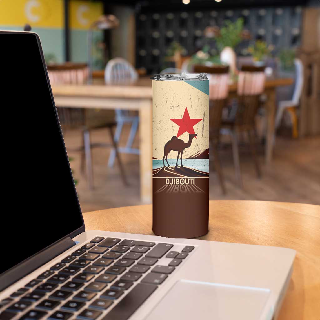Djibouti Camel Skinny Tumbler Where Desert Meets Sea and Heritage Stands Tall