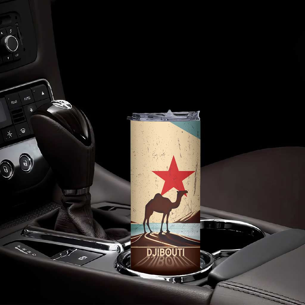Djibouti Camel Skinny Tumbler Where Desert Meets Sea and Heritage Stands Tall
