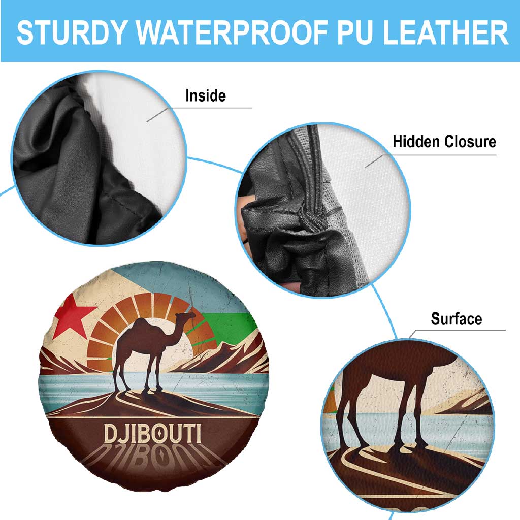 Djibouti Camel Spare Tire Cover Where Desert Meets Sea and Heritage Stands Tall