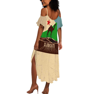 Djibouti Camel Summer Maxi Dress Where Desert Meets Sea and Heritage Stands Tall