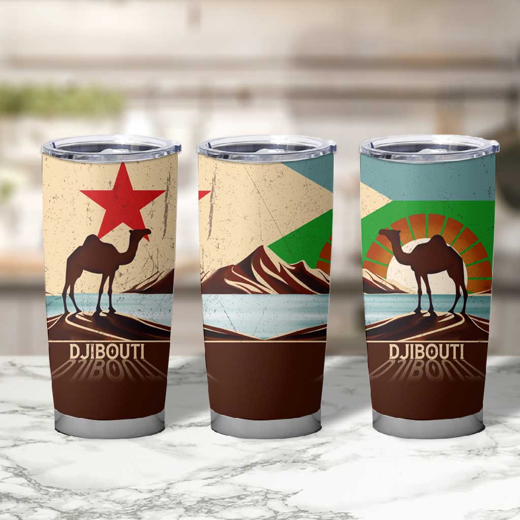 Djibouti Camel Tumbler Cup Where Desert Meets Sea and Heritage Stands Tall