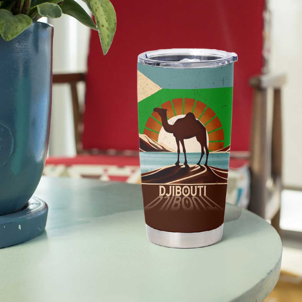 Djibouti Camel Tumbler Cup Where Desert Meets Sea and Heritage Stands Tall