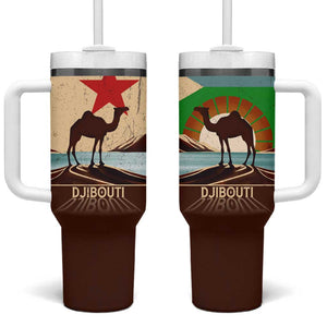 Djibouti Camel Tumbler With Handle Where Desert Meets Sea and Heritage Stands Tall