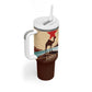 Djibouti Camel Tumbler With Handle Where Desert Meets Sea and Heritage Stands Tall