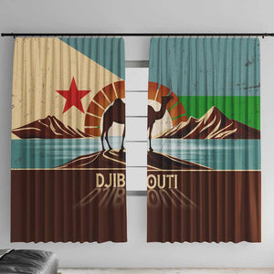 Djibouti Camel Window Curtain Where Desert Meets Sea and Heritage Stands Tall