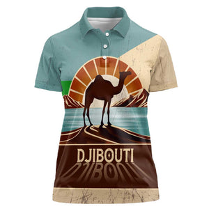 Djibouti Camel Women Polo Shirt Where Desert Meets Sea and Heritage Stands Tall