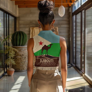Djibouti Camel Women Sleeveless Polo Shirt Where Desert Meets Sea and Heritage Stands Tall