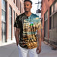 Djibouti Desert Baseball Jersey Camel Riders and African Pattern