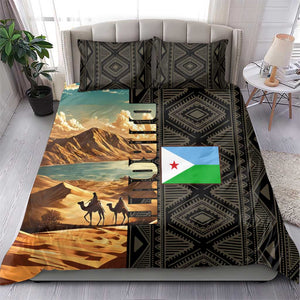 Djibouti Desert Bedding Set Camel Riders and African Pattern