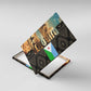 Djibouti Desert Canvas Wall Art Camel Riders and African Pattern