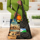 Djibouti Desert Grocery Bag Camel Riders and African Pattern