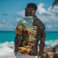 Djibouti Desert Hawaiian Shirt Camel Riders and African Pattern