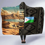 Djibouti Desert Hooded Blanket Camel Riders and African Pattern