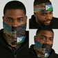 Djibouti Desert Neck Gaiter Camel Riders and African Pattern - African Pride