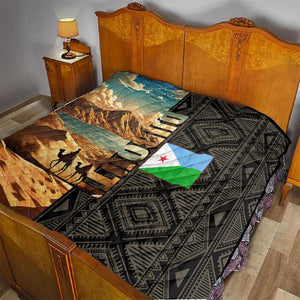Djibouti Desert Quilt Camel Riders and African Pattern