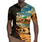 Djibouti Desert Rugby Jersey Camel Riders and African Pattern