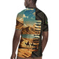 Djibouti Desert Rugby Jersey Camel Riders and African Pattern
