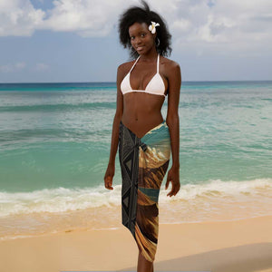 Djibouti Desert Sarong Camel Riders and African Pattern