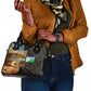 Djibouti Desert Shoulder Handbag Camel Riders and African Pattern