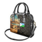 Djibouti Desert Shoulder Handbag Camel Riders and African Pattern