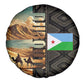 Djibouti Desert Spare Tire Cover Camel Riders and African Pattern