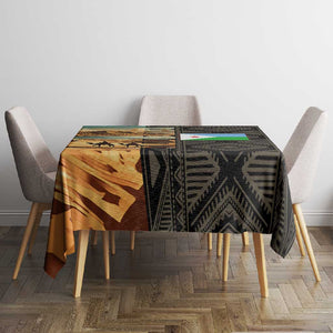 Djibouti Desert Tablecloth Camel Riders and African Pattern