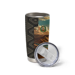 Djibouti Desert Tumbler Cup Camel Riders and African Pattern
