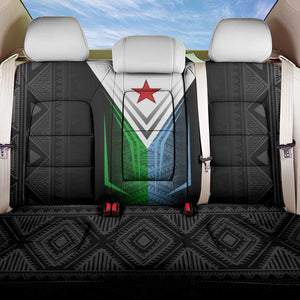 Djibouti Africa Back Car Seat Cover Tribal Geometry Meets National Colors and Red Star Boldness