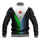 Djibouti Africa Baseball Jacket Tribal Geometry Meets National Colors and Red Star Boldness