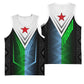 Djibouti Africa Basketball Jersey Tribal Geometry Meets National Colors and Red Star Boldness - African Pride