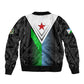 Djibouti Africa Bomber Jacket Tribal Geometry Meets National Colors and Red Star Boldness