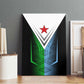 Djibouti Africa Canvas Wall Art Tribal Geometry Meets National Colors and Red Star Boldness