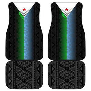 Djibouti Africa Car Mats Tribal Geometry Meets National Colors and Red Star Boldness