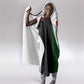 Djibouti Africa Hooded Blanket Tribal Geometry Meets National Colors and Red Star Boldness