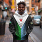 Djibouti Africa Hoodie Tribal Geometry Meets National Colors and Red Star Boldness