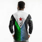 Djibouti Africa Long Sleeve Polo Shirt Tribal Geometry Meets National Colors and Red Star Boldness