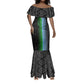Djibouti Africa Mermaid Dress Tribal Geometry Meets National Colors and Red Star Boldness