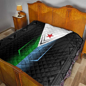Djibouti Africa Quilt Tribal Geometry Meets National Colors and Red Star Boldness