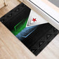 Djibouti Africa Rubber Doormat Tribal Geometry Meets National Colors and Red Star Boldness