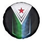 Djibouti Africa Spare Tire Cover Tribal Geometry Meets National Colors and Red Star Boldness