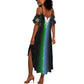 Djibouti Africa Summer Maxi Dress Tribal Geometry Meets National Colors and Red Star Boldness