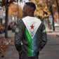Djibouti Africa Sweatshirt Tribal Geometry Meets National Colors and Red Star Boldness