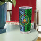Djibouti Africa Tumbler Cup Tribal Geometry Meets National Colors and Red Star Boldness