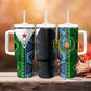 Djibouti Africa Tumbler With Handle Tribal Geometry Meets National Colors and Red Star Boldness