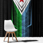 Djibouti Africa Window Curtain Tribal Geometry Meets National Colors and Red Star Boldness