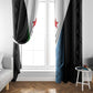 Djibouti Africa Window Curtain Tribal Geometry Meets National Colors and Red Star Boldness