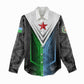 Djibouti Africa Women Casual Shirt Tribal Geometry Meets National Colors and Red Star Boldness