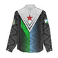 Djibouti Africa Women Casual Shirt Tribal Geometry Meets National Colors and Red Star Boldness